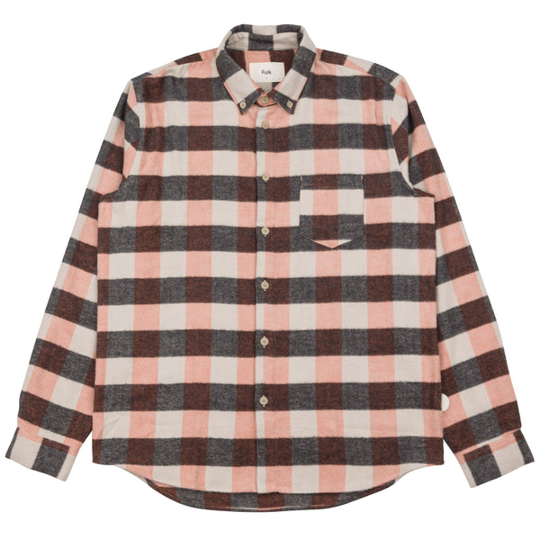 Relaxed Fit Shirt - Copper Flannel Check