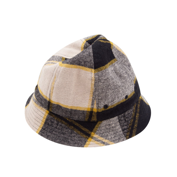 Reversible Bucket Hat - Mustard/ Black Check
