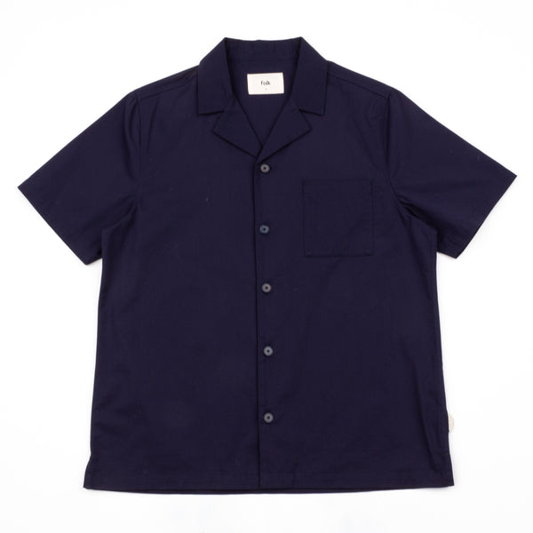 SS Soft Collar Shirt - Mid Blue